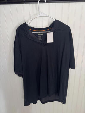 Haggar In Motion Men's XXL Black Polo Shirt